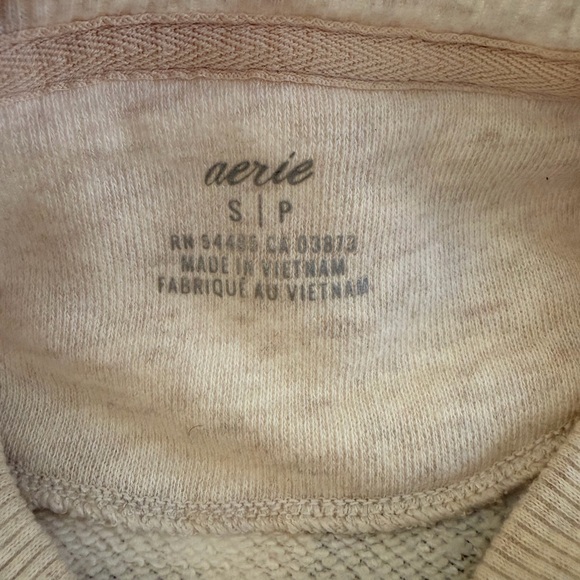 Aerie Camouflage Crew Neck Sweater - Beige and Gray - Picture 2 of 4